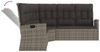 vidaXL Ecksofa mit Liegefunktion und Kissen Grau Poly Rattan 362182 Bild 5