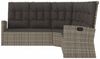 vidaXL Ecksofa mit Liegefunktion und Kissen Grau Poly Rattan 362182 Bild 3