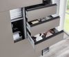 Schwebetürenschrank Kleiderschrank 3-trg 270 cm Sandgrau, Glasfront Schubkästen Bild 5