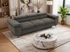 3-Sitzer Polstersofa PETER, verstellbaren Armlehnen und Kopfstütze, breite 262 cm, Gepolsterte Couch, Wellenfeder - Dunkelgrau Velvet Bild 5