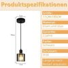 Nettlife Pendelleuchte Schwarz Vintage E27 Glas Esstisch 1/3 Flammig Wohnzimmer Hängelampe, Höhenverstellbar, LED wechselbar, Esszimmer Hotel Büro Bild 4