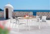 Best Freizeitmöbel Aluminium Tisch Paros 160 x 90 cm weiss/Teakholz Loungetisch Bild 3