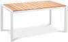 Best Freizeitmöbel Aluminium Tisch Paros 160 x 90 cm weiss/Teakholz Loungetisch Bild 5