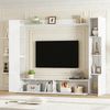 Merax Wohnwand 4-teilig Wohnmöbel Set, (4-St), Wohnmöbel mit TV-Schrank, Vitrine & Regalen Bild 2