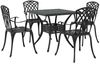 vidaXL Gartentisch Set 5 pcs Schwarz Gussaluminium 3334761 Bild 2