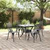 vidaXL Gartentisch Set 5 pcs Schwarz Gussaluminium 3334761 Bild 4