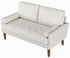 OUNUO Sofa 121cm Kleines Loveseat Sofa, Samtcouch mit 2 Wurfkissen Bild 1