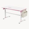 Höhenverstellbarer Kinderschreibtisch Kuosa 120x60 cm Pink/Weiß [en. casa] Bild 4