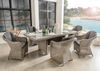 Destiny Garten-Essgruppe MALAGA LUNA, (Set, 19-tlg), Polyrattan, 6 Sessel + Tisch 200x100x75cm, inkl. Auflagen Bild 5