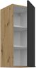 Küchen Hängeschrank 30 cm ARIA Schwarz ultra matt + Eiche Artisan matt, hochwertige Fronten mit Anti Fingerprint Beschichtung Küchenzeile Küchenblock Bild 3