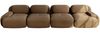 4-Sitzer-Sofa aus weichem Cordstoff,32D hochelastische Polsterung haustierfreundlich und ergonomisch vakuumverpackt frei kombinierbar ohne Montage für Schlafzimmer und Büro,Cordstoff,Braun, Bild 4