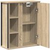 vidaXL Bad-Wandschrank mit Spiegel Sonoma-Eiche 50x21x60 cm 861903 Bild 5