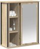 vidaXL Bad-Wandschrank mit Spiegel Sonoma-Eiche 50x21x60 cm 861903 Bild 4