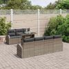 vidaXL Gartensofa-set mit Kissen 8 pcs Grau Poly-Rattan 3348585 Bild 3