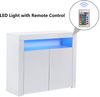 LED-Sideboard 108 x 40 x 92 cm mit 2 Türen und offenem Stauraum – weiß, hochglänzend Bild 4