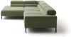 KAWOLA Sofa DELIA Ecksofa XL Cord olivgrün Recamiere links 74 x 219 x 312 cm Bild 5