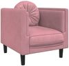 vidaXL Sessel mit Kissen Rosa Samt 372625 Bild 2