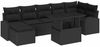 vidaXL Garten-Sofa-Set mit Kissen 8 pcs Schwarz 3348689 Bild 2