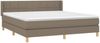 vidaXL Boxspringbett mit Matratze Taupe 180x200 cm Stoff 3130293 Bild 3