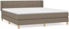 vidaXL Boxspringbett mit Matratze Taupe 180x200 cm Stoff 3130293 Bild 2