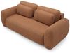Sofa 3-Sitzer mit Schlaffunktion GASTON in Stoff Puente Rostbraun Bild 2