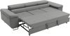 Mirjan24 'Torezio III Bis' Schlafsofa mit Einstellbare Kopfstützen, Polyester grau, 90 x 263 x 102 cm Bild 3