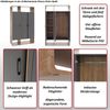 Schrank HWC-P43, Garderobenschrank Kleiderschrank Highboard 3 Türen MDF 200x120x55cm ~ Wotan-Eiche-Optik, weiß Bild 2