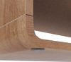 Schrank HWC-P43, Garderobenschrank Kleiderschrank Highboard 3 Türen MDF 200x120x55cm ~ Wotan-Eiche-Optik, weiß Bild 5