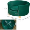 PawHut Tierbett Hundebett mit Holzbein, Polyester, Grün 65 x 64 x 37 cm Bild 3
