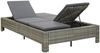vidaXL 2-Personen-Sonnenliege mit Auflage Grau Poly Rattan 46240 Bild 4