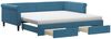 vidaXL Tagesbett Ausziehbar mit Schubladen Blau 100x200 cm Samt 3197849 Bild 2