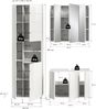 Badezimmer-Set >Vira< (3-teilig) in weiß / weiß hochglanz - 157x190x34cm (BxHxT) Bild 5
