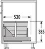 HAILO 3616411 Abfallsorter 48 (2x24) Liter BOTTOM MOUNT 400 für 40 cm Schrankbreite Bild 2