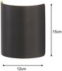 2er SET flache LED Updown Wandlampen Schwarz / innen Gold, Höhe 15cm Bild 4