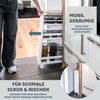 Küchen-Nischenwagen, Küchenwagen, Bad-Organizer mit 3 Ebenen, Holz, weiß Bild 3