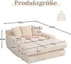 Flieks Relaxsessel Cord mit 3 Kissen, bequemes Einzelsitz-Bodensofa für Wohnzimmer & Büro, Beige Bild 4