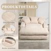 Flieks Relaxsessel Cord mit 3 Kissen, bequemes Einzelsitz-Bodensofa für Wohnzimmer & Büro, Beige Bild 5