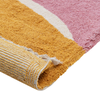 Teppich Baumwolle mehrfarbig rosa 140 x 200 cm abstraktes Muster Kurzflor XINALI Bild 5
