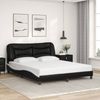 vidaXL Bettgestell mit LED ohne Matratze "Hvar" Schwarz und Weiß 160x200 cm 3213946 Bild 4