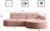 Kaiser Möbel Ecksofa Designer MODENA STUDIO L stoff Cord, Ecksofa, Cord Sofa, L-Form, Links/Rechts wählbar Bild 2