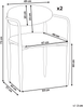 Esszimmerstuhl 2er Set TANEVIK Stoff Cremeweiß Bild 2