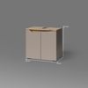 Livinity® Waschbeckenunterschrank Timavo, Greige/Artisan-Eiche, 60 x 57.5 cm mit 2 Türen (1-St) Bild 2