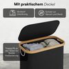 Bellamio 'Tolt' Wäschesammler aus Stoff und Bambus mit Deckel, 65L, ein Fach, mit herausnehmbaren und waschbarem Wäschesack, zusammenklappbar, schwarz Bild 3