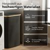 Bellamio 'Tolt' Wäschesammler aus Stoff und Bambus mit Deckel, 65L, ein Fach, mit herausnehmbaren und waschbarem Wäschesack, zusammenklappbar, schwarz Bild 5