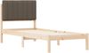 vidaXL Bettgestell mit gepolstertem Kopfteil Taupe 80 x 200 cm 878082 Bild 4