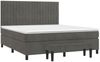 vidaXL Boxspringbett mit Matratze Dunkelgrau 160x200 cm Samt 3137972 Bild 3