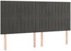 vidaXL Boxspringbett mit Matratze Dunkelgrau 160x200 cm Samt 3137972 Bild 5