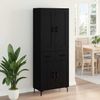 vidaXL Highboard 2 pcs Schwarz Eichen-Optik Holzwerkstoff 3416200 Bild 4