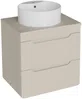 Vente-unique - ARUBA Waschbeckenmöbel Holz, Platte Beige - B 46 cm x H 59 cm x L 60 cm Bild 3