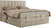 Boxspringbett mit elektrisch verstellbaren Matratzen, zwei Bettkästen und einem Topper - COMFORTO - 140 x 200 cm - Beige Velvet - H3 Bild 5